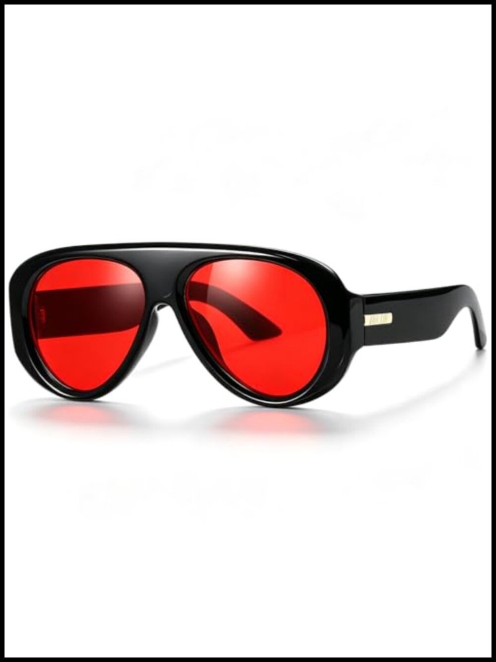 Retro Oversized Aviator Sunglasses for Women Men 70s Big Shield Thick Frame